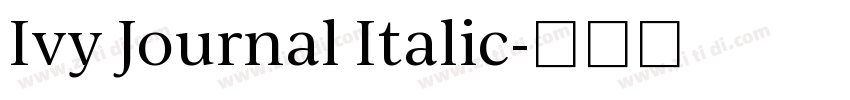 Ivy Journal Italic字体转换